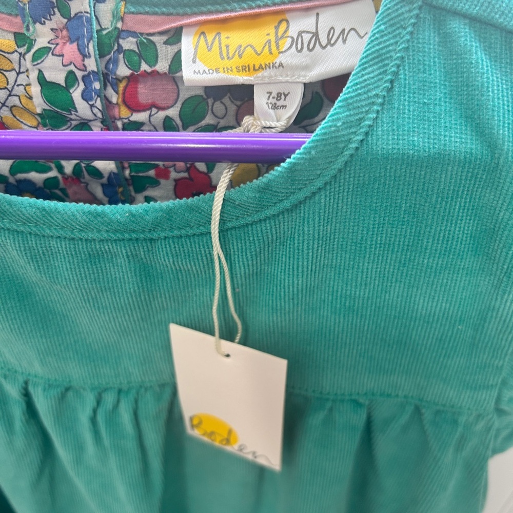 Mini Boden Teal Kids Dress - Picture 2 of 4